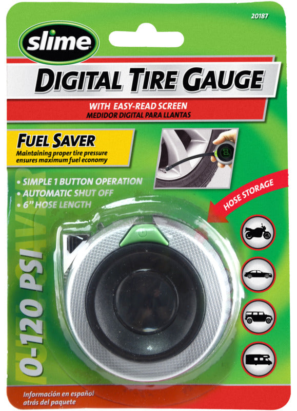 SLIME Slime 20187 Digital Tire Gauge, 0 to 120 psi AUTOMOTIVE SLIME