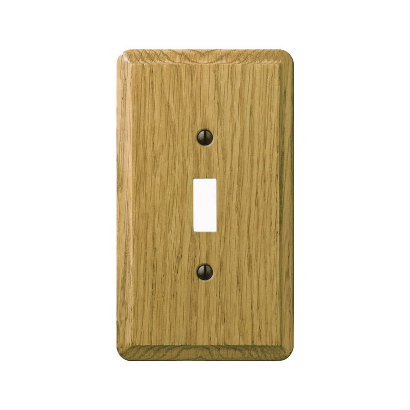 AMERELLE Amerelle 901TL Wallplate, 5-1/4 in L, 3 in W, 1 -Gang, Oak Wood