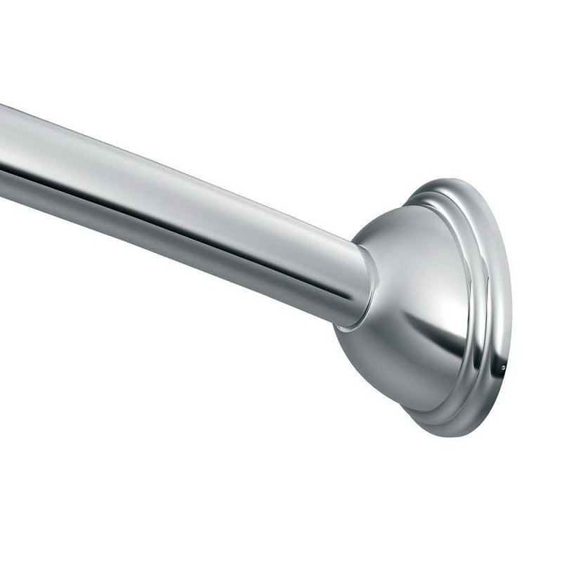 MOEN Moen DN2160CH Shower Rod, 54 to 72 in L Adjustable, 1 in Dia Rod, Stainless Steel, Chrome