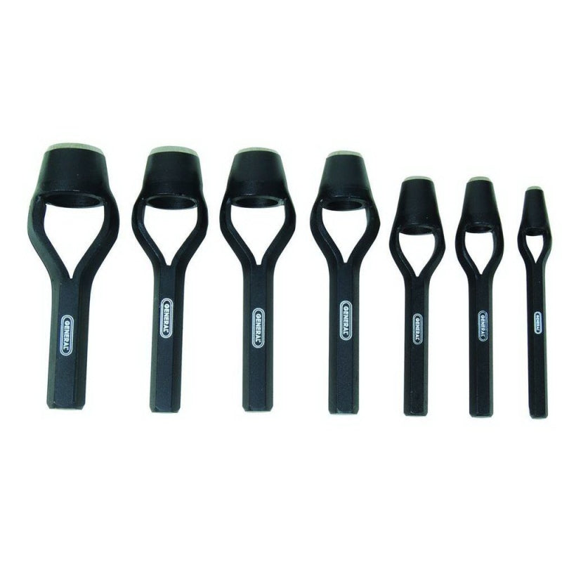 GENERAL General 1271ST Arch Punch Set, 7-Piece, Steel