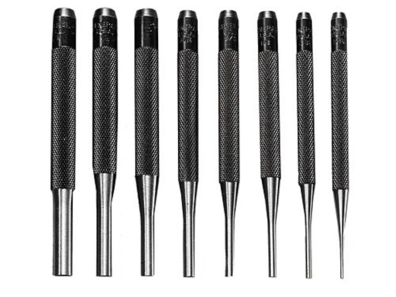 GENERAL General SPC75 Pin Punch Set, 8-Piece, Steel, Gray