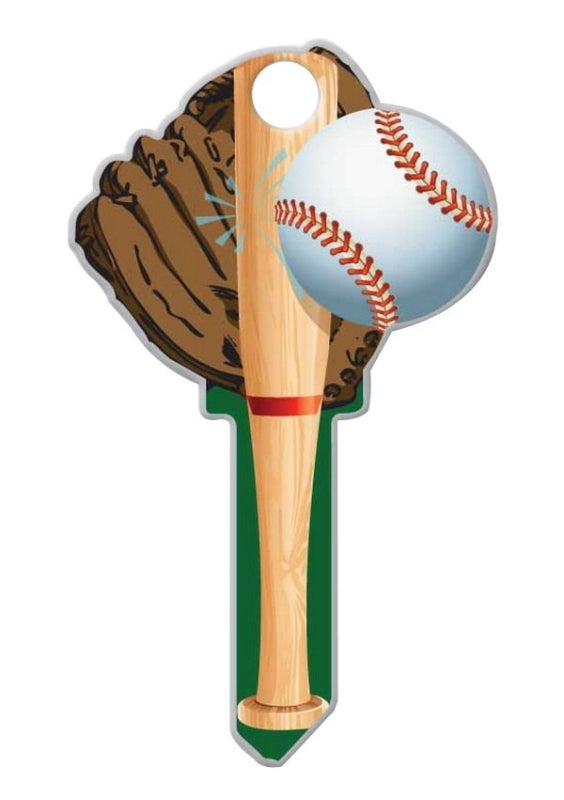 LUCKY LINE Lucky Line Key Shapes Series B120K Key Blank, Baseball, Brass, Enamel-Coated, For: Kwikset Locks HARDWARE & FARM SUPPLIES LUCKY LINE