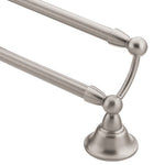 MOEN Moen DN6822BN Towel Bar, 4.77 in Projection, 26.38 in OAL, 4.77 in OAW, 24 in L Rod, Brass, Brushed Nickel, Surface