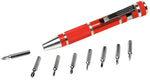 WILMAR Wilmar W9147 Screwdriver Set, 9-Piece, Aluminum, Anodized, Red