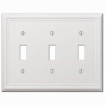 AMERTAC-WESTEK Chelsea Wall Plate, White, Steel, 3 Toggle ELECTRICAL AMERTAC-WESTEK