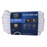 RICHELIEU AMERICA LTD. Dock Line, Double Diamond Braided, White, 3/8 In. x 15 Ft. HARDWARE & FARM SUPPLIES RICHELIEU AMERICA LTD.