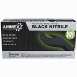 AMMEX CORPORATION Medical Exam Nitrile Gloves, Latex Free, Black, Medium, 100-Ct.