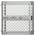 NORTH STATE IND INC Pet Gate, Light Gray Plastic, 26 to 42 x 26 In.