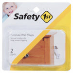SAFETY 1ST/DOREL Furniture Wall Strap, White Canvas, 2-Pk.