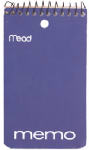 ACCO/MEAD Wirebound Memo Book, White, 3 x 5 In., 60 Sheets HOUSEWARES ACCO/MEAD