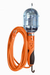 SOUTHWIRE/COLEMAN CABLE Trouble Work Light, Metal Guard & Outlet, 75-Watts, Orange, 25 Ft.
