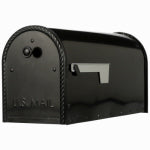 SOLAR GROUP Edwards Post-Mount Mailbox, Large, Black Steel HARDWARE & FARM SUPPLIES SOLAR GROUP