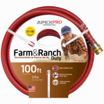 SWAN Swan SNCG34100 Garden Hose, 100 ft L, Rubber/Vinyl, Red HOUSEWARES SWAN