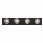 WESTINGHOUSE LIGHTING CORP 4-Light Bathroom Fixture, Matte Black, 24 In. ELECTRICAL WESTINGHOUSE LIGHTING CORP