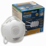 DDME INC N95 Respirator With Valve, One Size Fits Most, 10-Pk.