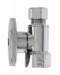 PLUMB SHOP DIV BRASSCRAFT Straight Supply Stop Valve, Chrome, 1/2-In. Female Iron Pipe x 3/8-In. O.D. Compression PLUMBING, HEATING & VENTILATION PLUMB SHOP DIV BRASSCRAFT