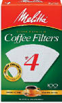 MELITTA 100-Pk. #4 White Cone Coffee Filters