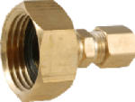 ANDERSON METALS CORP Pipe Fitting, Adapter, Lead-Free Brass, 3/4 In. FGH x 1/4 In. OD Compression