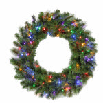 PULEO ASIA LIMITED Christmas Wreath, 100 Multi-Color LED Lights, 30-In.