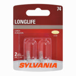 OSRAM SYLVANIA INC 74 Long Life Miniature Clear Bulb, 74LL BP2, 2-Pk. AUTOMOTIVE OSRAM SYLVANIA INC