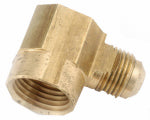 ANDERSON METALS CORP Brass Flare Elbow, 90-Degree, Lead Free, 3/8 x 3/8 In. FIP
