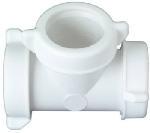 PLUMB SHOP DIV BRASSCRAFT Lavatory/Kitchen Drain Tee, White Plastic PLUMBING, HEATING & VENTILATION PLUMB SHOP DIV BRASSCRAFT