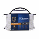 RICHELIEU AMERICA LTD. Nylon Rope, Twisted, White, 1/4 In. x 50 Ft. HARDWARE & FARM SUPPLIES RICHELIEU AMERICA LTD.