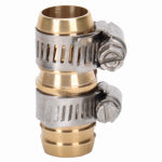 ZHEJIANG HONGCHEN IRRIGATION 3/4 In. Brass Hose Mender, Barb Style