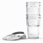 NEWELL BRANDS DISTRIBUTION LLC Nesting Mason Canning/Drinkware Jars with Lids, Wide Mouth, Pint, 4-Pk. HOUSEWARES NEWELL BRANDS DISTRIBUTION LLC