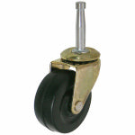 RICHELIEU AMERICA LTD Wheel Caster, Black Soft Rubber With Brass Finish, Wood Stem, 2-In., 2-Pk. HARDWARE & FARM SUPPLIES RICHELIEU AMERICA LTD