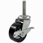 RICHELIEU AMERICA LTD Caster Wheel with Brake, Black, 2 In.