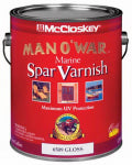MCCLOSKEY McCloskey Man O' War 080.0006509.007 Marine Spar Varnish, Gloss, Liquid, 1 gal, Pail PAINT MCCLOSKEY