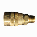 MILTON INDUSTRIES Compressor Coupler, Brass, I/M-Style, Male, 1/4 In. NPT