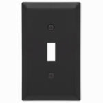 AMERTAC-WESTEK Century Wall Plate, Matte Black, Steel, 1 Toggle ELECTRICAL AMERTAC-WESTEK
