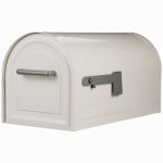 SOLAR GROUP Reliant Large, Locking, Post-Mount Mailbox, White Steel HARDWARE & FARM SUPPLIES SOLAR GROUP