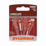 OSRAM SYLVANIA INC 7440A Long Life Miniature Amber Bulb, 7440ALL BP2, 2-Pk. AUTOMOTIVE OSRAM SYLVANIA INC