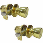 TAIWAN FU HSING INDUSTRIAL CO Tulip Entry Twin Pack, Polished Brass HARDWARE & FARM SUPPLIES TAIWAN FU HSING INDUSTRIAL CO