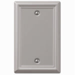 AMERTAC-WESTEK Chelsea Wall Plate, Brushed Nickel, Steel, 1 Blank ELECTRICAL AMERTAC-WESTEK
