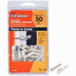 ITW BRANDS Drywall Anchors, Self-Drilling, Plastic, #50, 50-Pk.