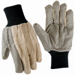 BIG TIME PRODUCTS LLC Work Gloves, Dotted Cotton Canvas, Men's L