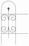 PANACEA PRODUCTS CORP-IMPORT Black Garden Fence With Finial, 32 In. x 8 Ft. LAWN & GARDEN PANACEA PRODUCTS CORP-IMPORT