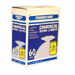 BERRY GLOBAL Institutional Drum Liner Trash Bags, Clear, 55 Gallons, 60-Ct.