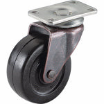 RICHELIEU AMERICA LTD Wheel Caster, Soft Black Rubber With Copper Finish Plate, 2-In., 2-Pk. HARDWARE & FARM SUPPLIES RICHELIEU AMERICA LTD