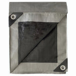 ITM CO. LTD Storage Tarp Cover, Silver/Black Polyethylene, 10 x 12-Ft.