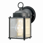 WESTINGHOUSE LIGHTING CORP Outdoor Wall Light Fixture, Textured Black Steel