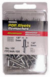 FPC CORPORATION 100-Pack Medium Aluminum Rivets