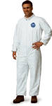 ORS NASCO Collared Disposable Coveralls, Zip Close, White, L, 25-Pk.