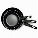 EPOCA INC Elements 3-Pc. Fry Pan Set, Non-Stick Coated Aluminum, Gray