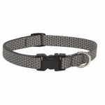 LUPINE INC Eco Dog Collar, Adjustable, Granite, 3/4 x 9 to 14-In.