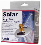 ANNIN FLAGMAKERS Mini Solar Flagpole Light, Silver OUTDOOR LIVING & POWER EQUIPMENT ANNIN FLAGMAKERS